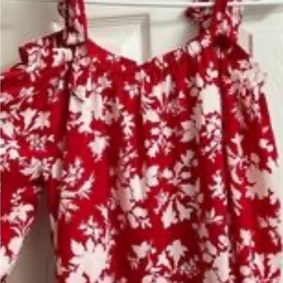 Parker Red Ruffled Puff Sleeve Blouse - Picture 9 of 9